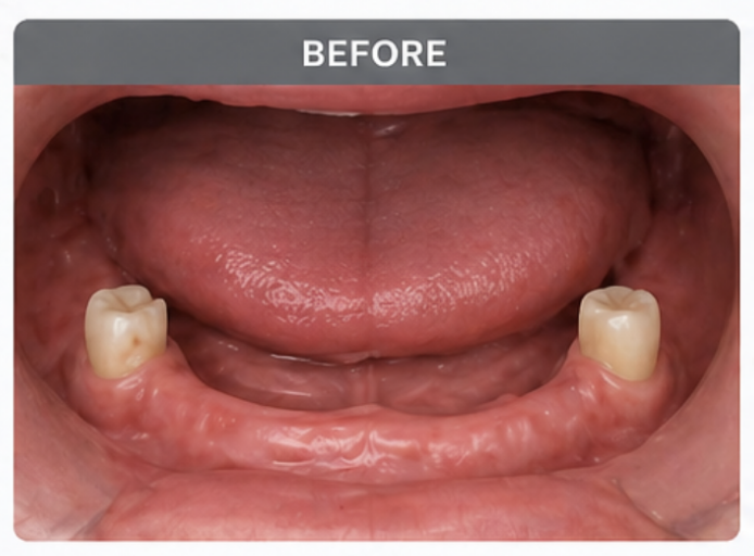 before full implant
